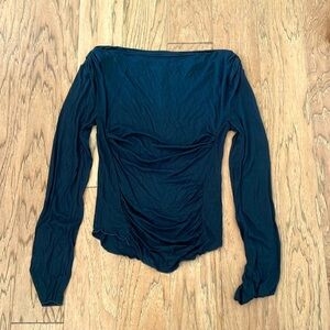 Free People black long sleeve top
